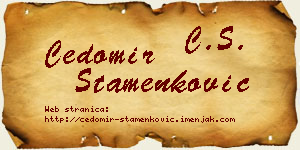 Čedomir Stamenković vizit kartica